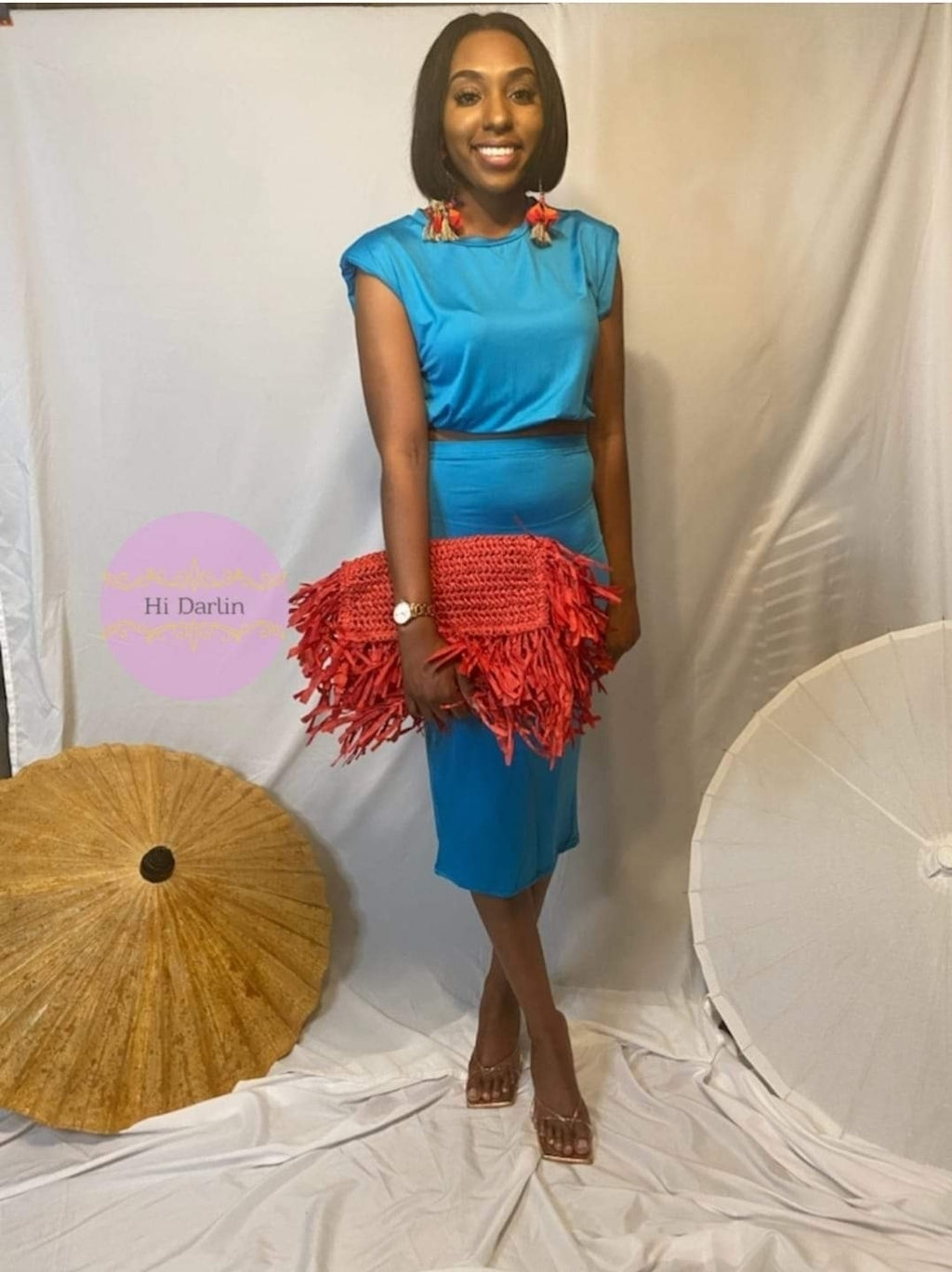 Jazzy Blue Skirt Set