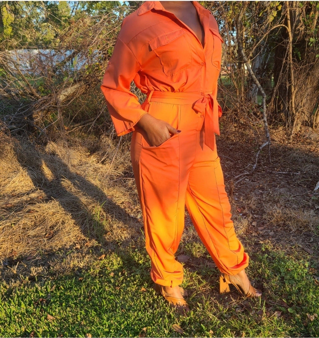 Orange Cable jumpsuit